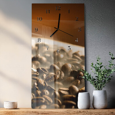Horloge murale verticale Café en grains