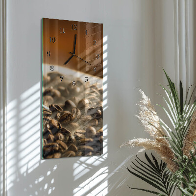 Horloge murale verticale Café en grains