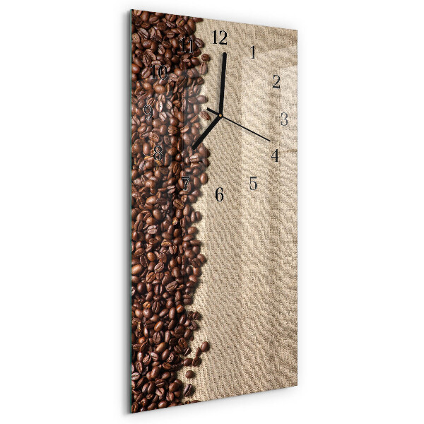 Horloge murale verticale Café en grains