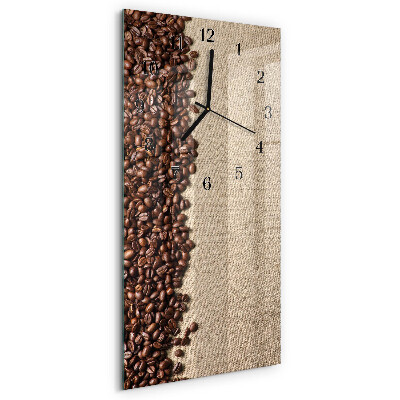 Horloge murale verticale Café en grains