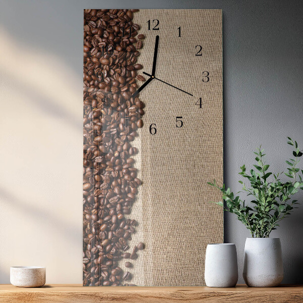 Horloge murale verticale Café en grains