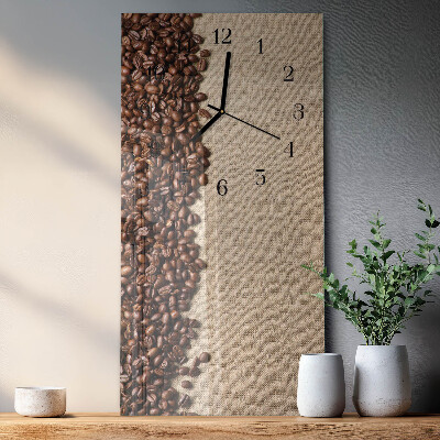 Horloge murale verticale Café en grains