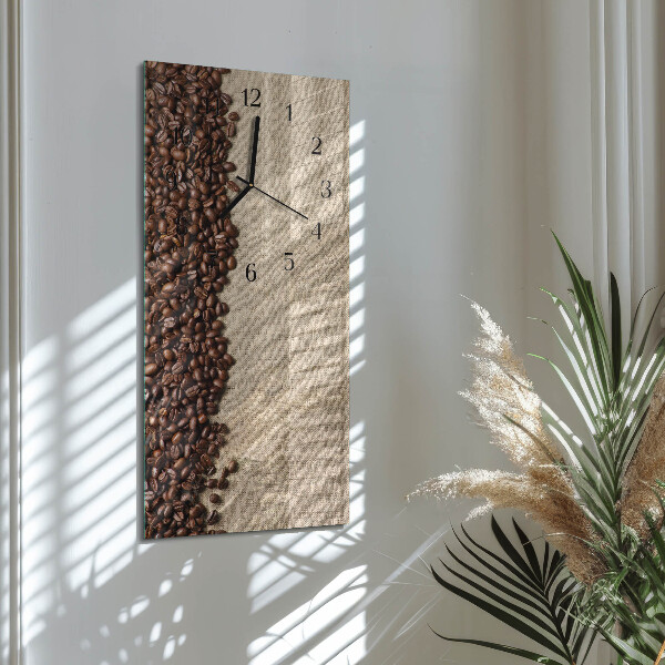Horloge murale verticale Café en grains