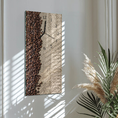 Horloge murale verticale Café en grains