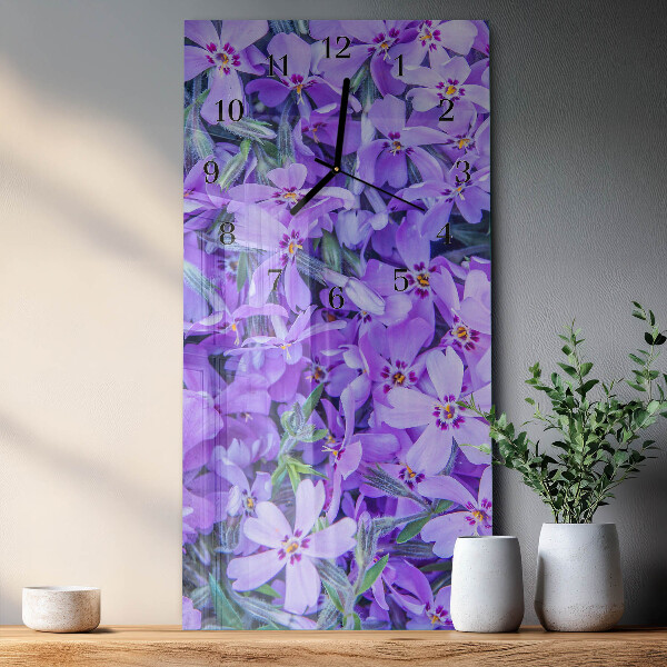Horloge murale verticale Fleurs