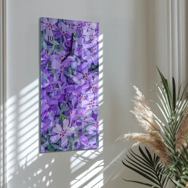 Horloge murale verticale Fleurs