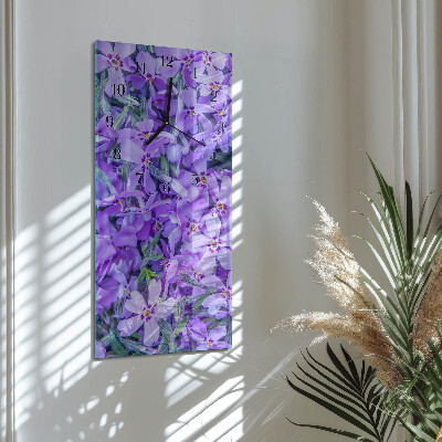 Horloge murale verticale Fleurs