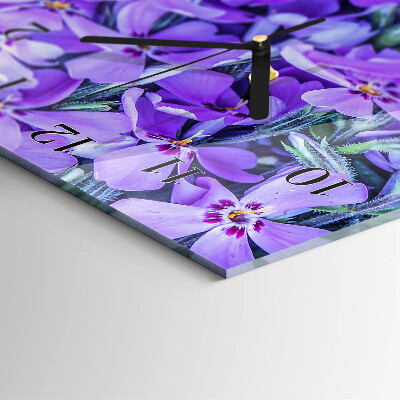 Horloge murale verticale Fleurs