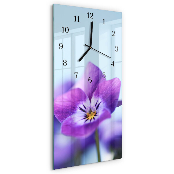 Horloge murale verticale Fleur