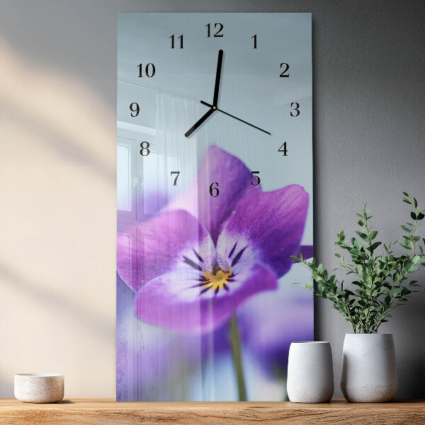 Horloge murale verticale Fleur