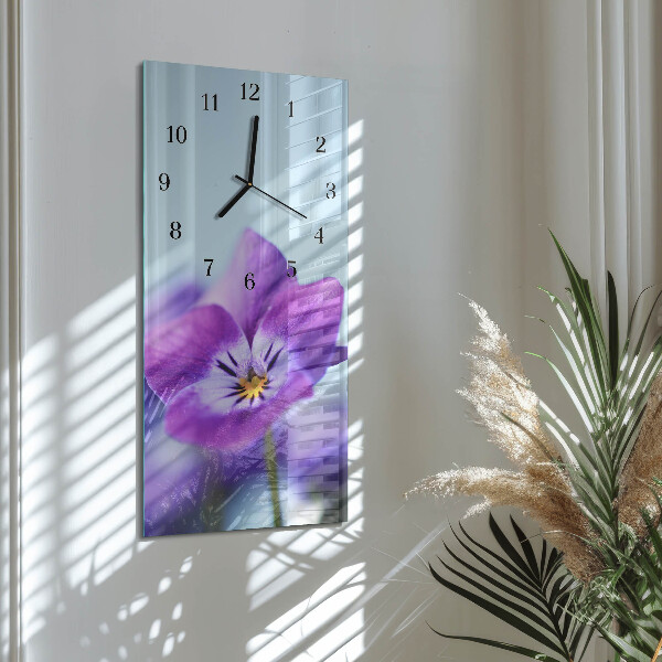 Horloge murale verticale Fleur
