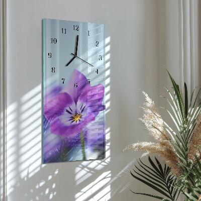 Horloge murale verticale Fleur