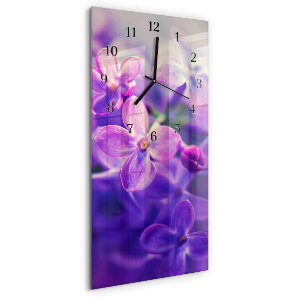 Horloge murale verticale Fleurs