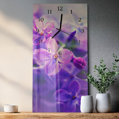 Horloge murale verticale Fleurs