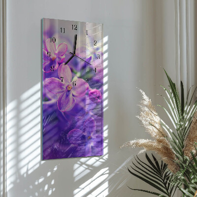 Horloge murale verticale Fleurs