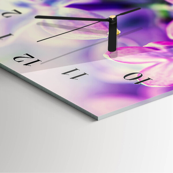 Horloge murale verticale Fleurs