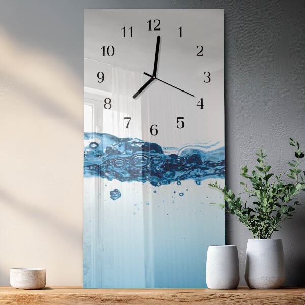 Horloge murale verticale Eau