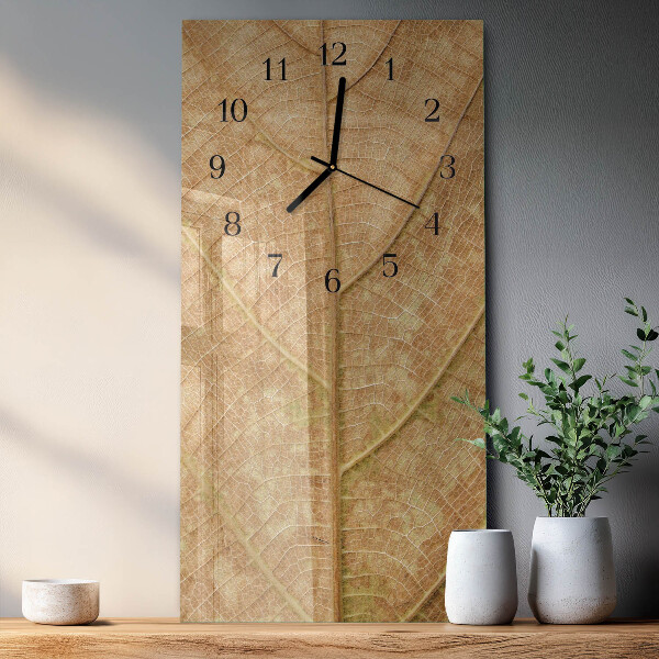 Horloge murale verticale Feuille
