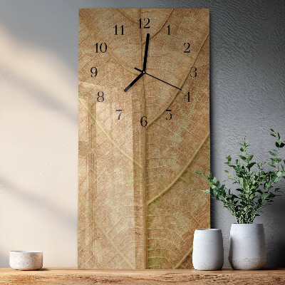 Horloge murale verticale Feuille
