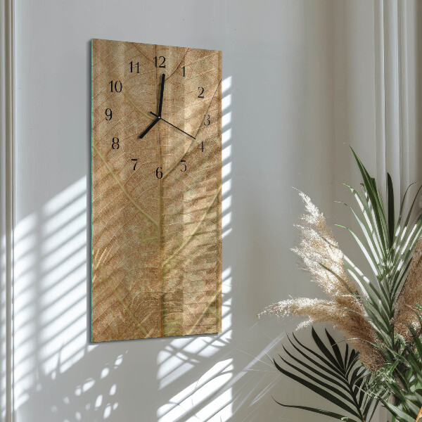 Horloge murale verticale Feuille