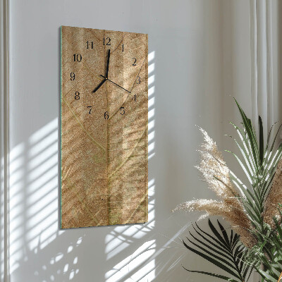 Horloge murale verticale Feuille