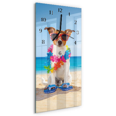Horloge murale verticale Chien