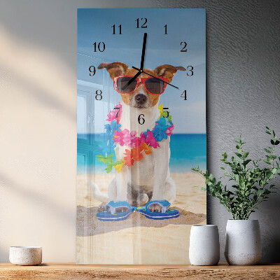 Horloge murale verticale Chien