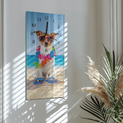 Horloge murale verticale Chien