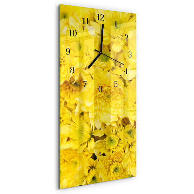 Horloge murale verticale Fleurs
