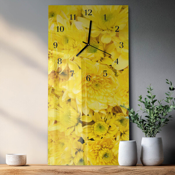 Horloge murale verticale Fleurs