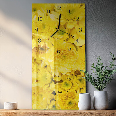 Horloge murale verticale Fleurs