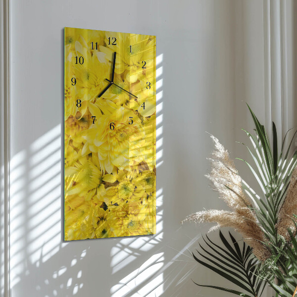 Horloge murale verticale Fleurs