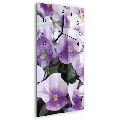 Horloge murale verticale Fleurs