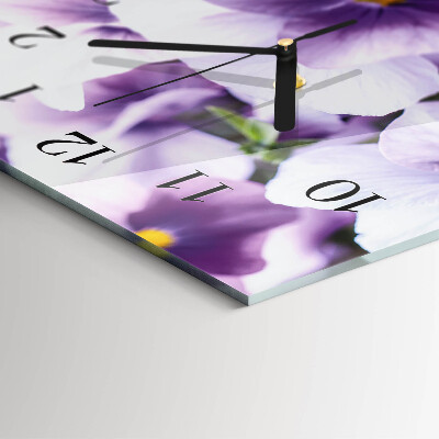 Horloge murale verticale Fleurs