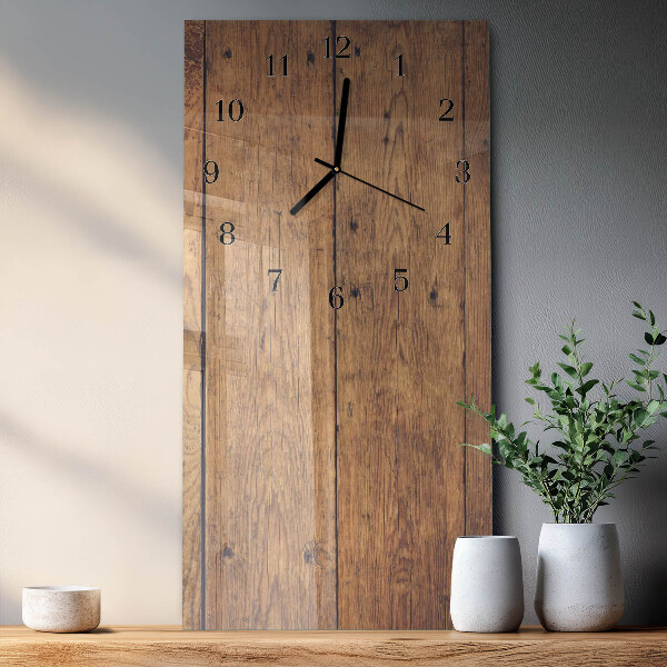 Horloge murale verticale Bois