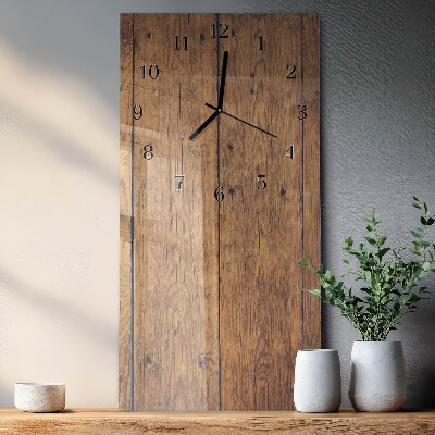 Horloge murale verticale Bois