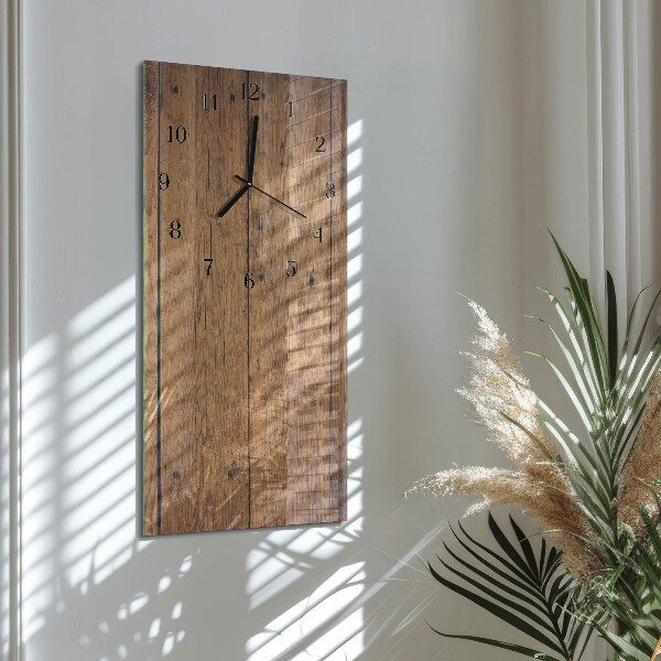Horloge murale verticale Bois
