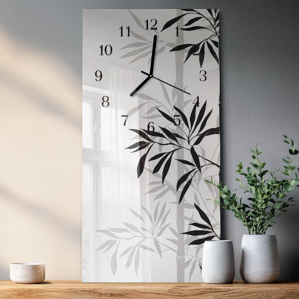 Horloge murale verticale Bambou