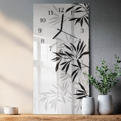 Horloge murale verticale Bambou