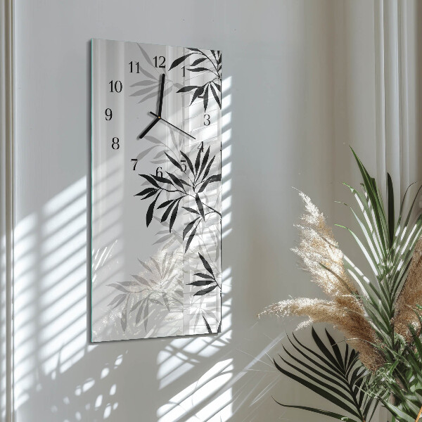 Horloge murale verticale Bambou