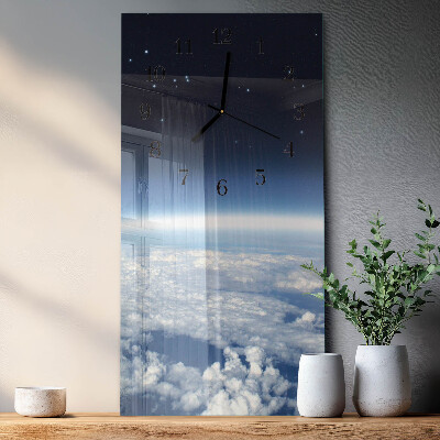 Horloge murale verticale L'univers de la Terre