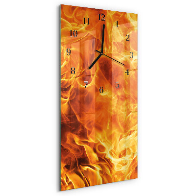 Horloge murale verticale Feu