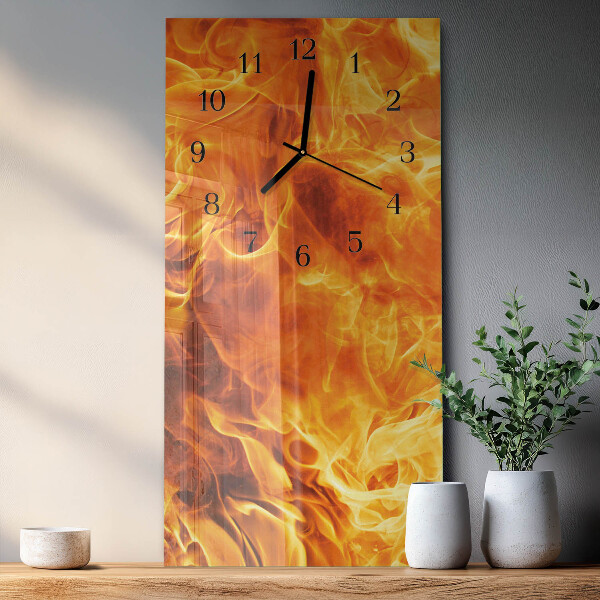 Horloge murale verticale Feu