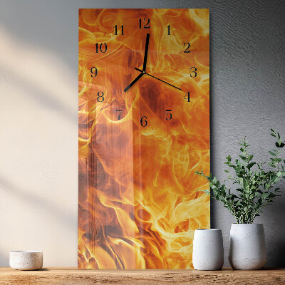 Horloge murale verticale Feu