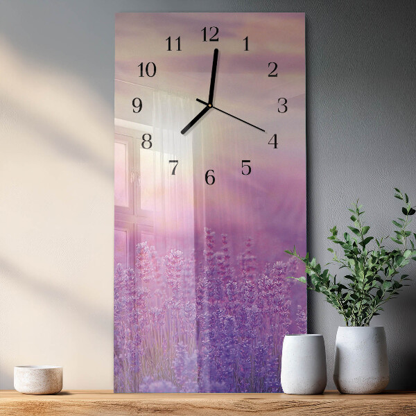 Horloge murale verticale Lavande