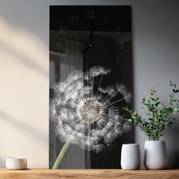 Horloge murale verticale Pissenlit