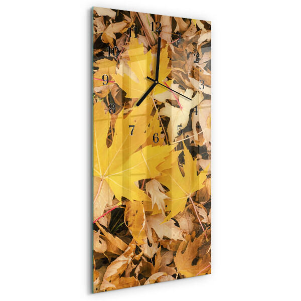Horloge murale verticale Feuilles