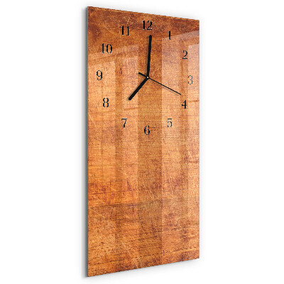 Horloge murale verticale Planches de bois