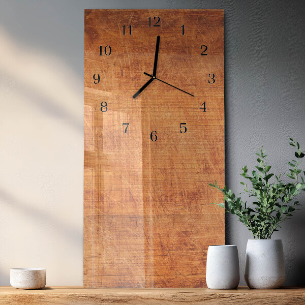 Horloge murale verticale Planches de bois