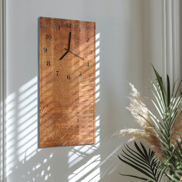 Horloge murale verticale Planches de bois